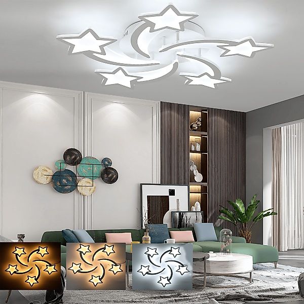 oyajia LED Deckenleuchte 30W Stern LED günstig online kaufen