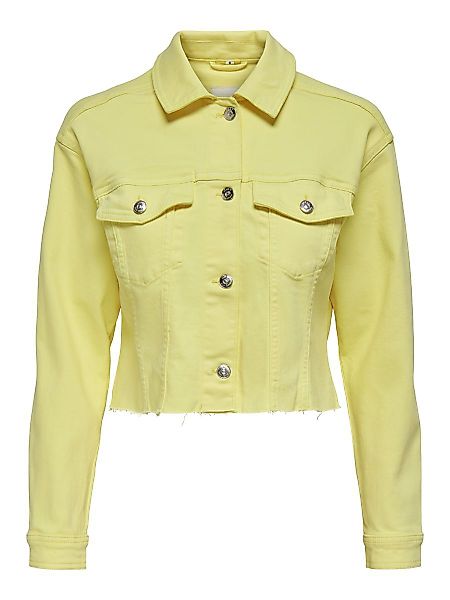 ONLY Edgy Cropped Jacke Damen Gelb günstig online kaufen