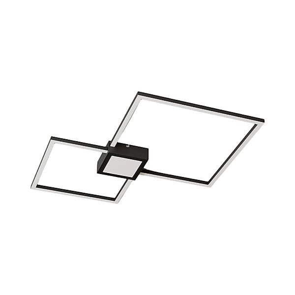 Lindby LED Deckenleuchte Duetto 8032233 Dimmbar Modern in Schwarz aus Alumi günstig online kaufen