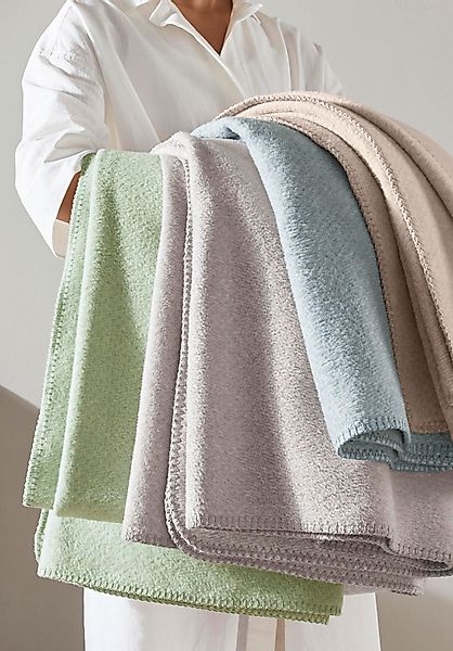 hessnatur Decke MALMÖ aus Bio-Baumwolle - grau - Größe 150x180 cm günstig online kaufen
