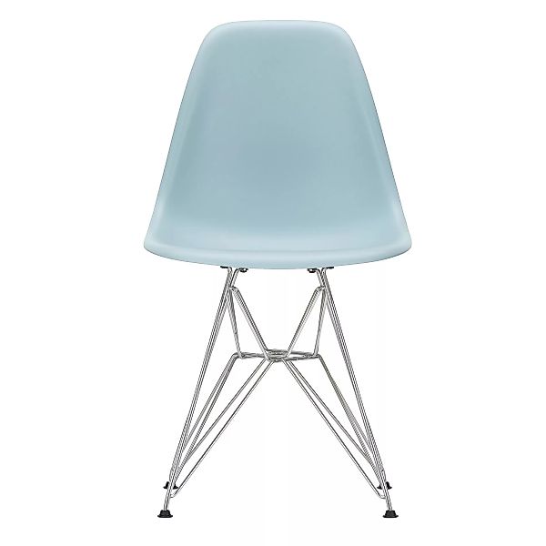 Vitra - Eames Plastic Side Chair DSR Gestell verchromt - eisgrau/Sitzfläche günstig online kaufen