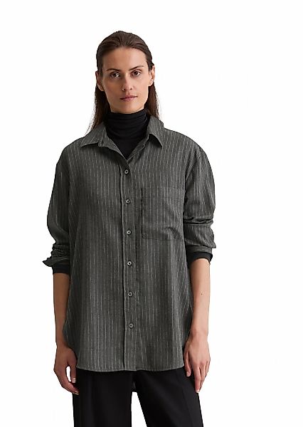 Marc OPolo Langarmbluse "aus gestreiftem Baumwoll-Satin" günstig online kaufen