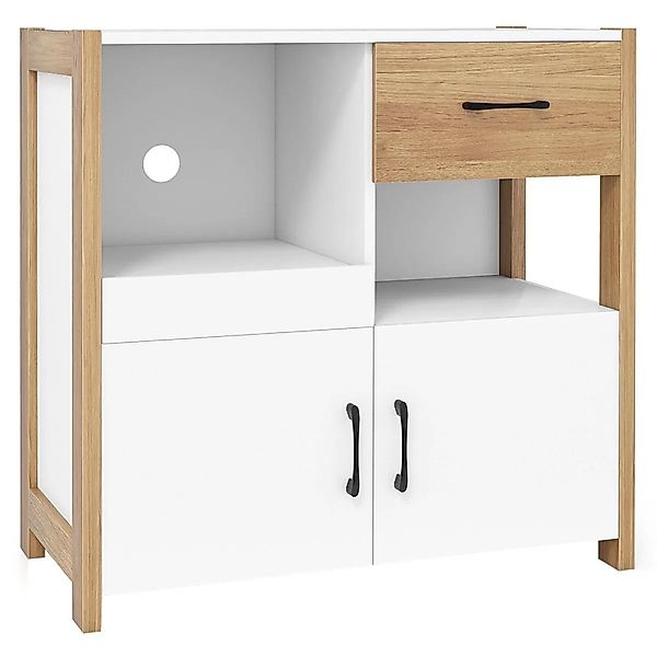 Costway Küchenschrank Buffetschrank mit 2 Türen & Schubladen Weiß günstig online kaufen