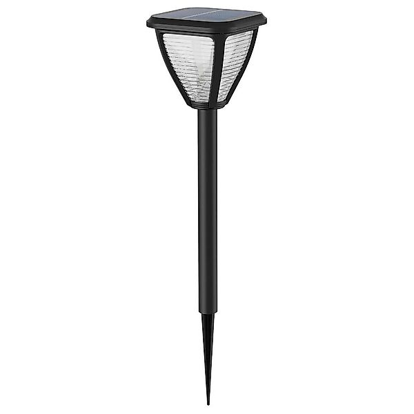 LED Solar Erdspießleuchte Vapora in Schwarz und Transparent 1,5W 200lm IP44 günstig online kaufen