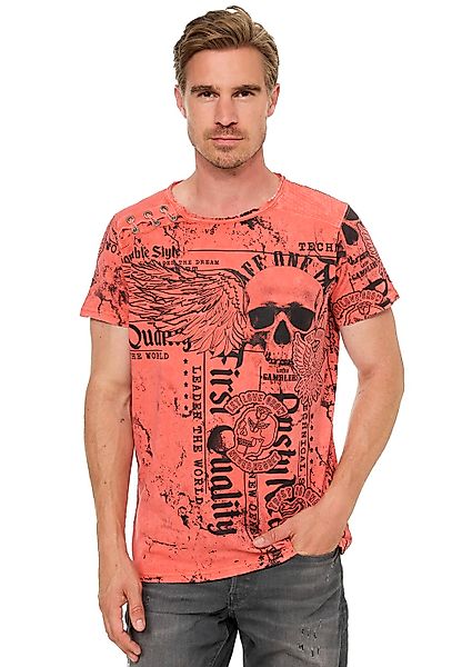 Rusty Neal T-Shirt "Rusty Neal" mit Allover-Print günstig online kaufen