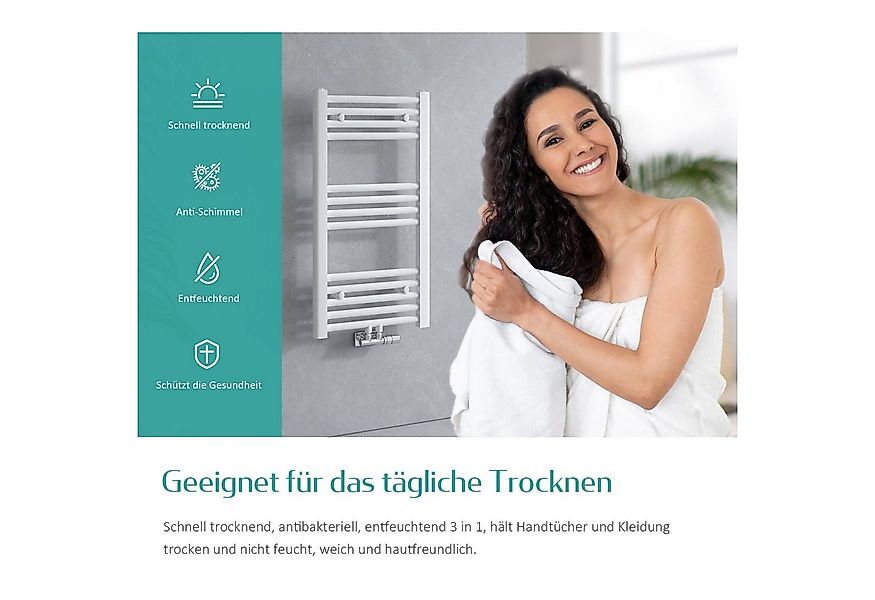EMKE Badheizkörper 180x50cm Heizkörper Bad Mittelanschluss, Handtuchtrockne günstig online kaufen