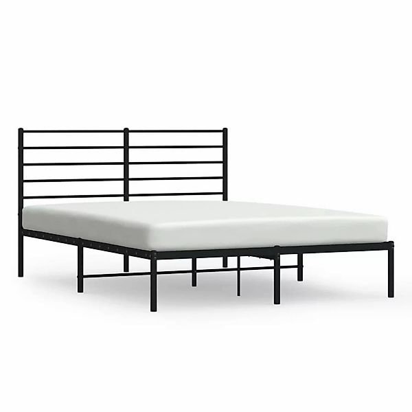 vidaXL Bettgestell mit Kopfteil Metall Schwarz 120x190 cm Modell 11740740 günstig online kaufen