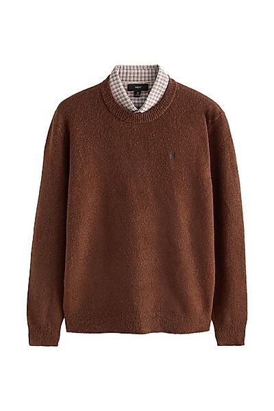 Next 2-in-1-Pullover Regular Fit Pullover mit eingenähtem Kragen (1-tlg) günstig online kaufen