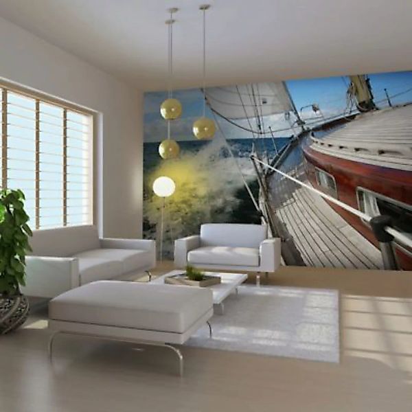 artgeist Fototapete Schiff auf hoher See mehrfarbig Gr. 400 x 309 günstig online kaufen