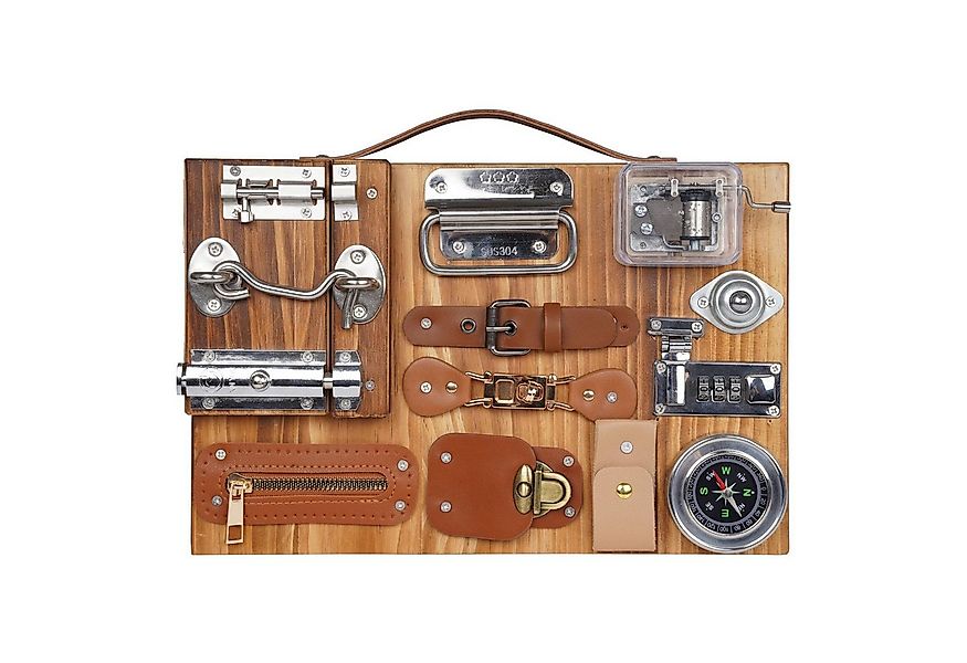 CLTYQ Motorikbrett Montessori - Busy Board Activity Board Motorikboard für günstig online kaufen