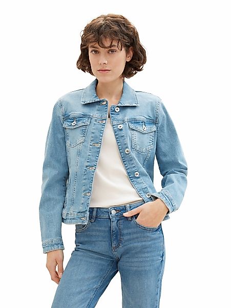 TOM TAILOR Jeansjacke, ohne Kapuze, mit Knopfleiste und Hemdkragen günstig online kaufen