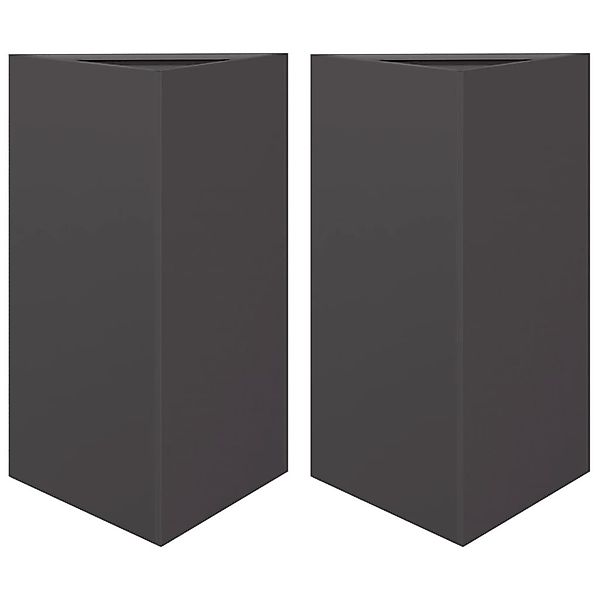 vidaXL Blumentopf Pflanzkübel 2 Stk. Schwarz günstig online kaufen