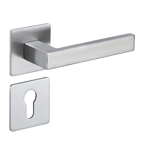 MeinTürgriff Drückergarnitur Trento Edelstahl Flachrosette Türgriff günstig online kaufen