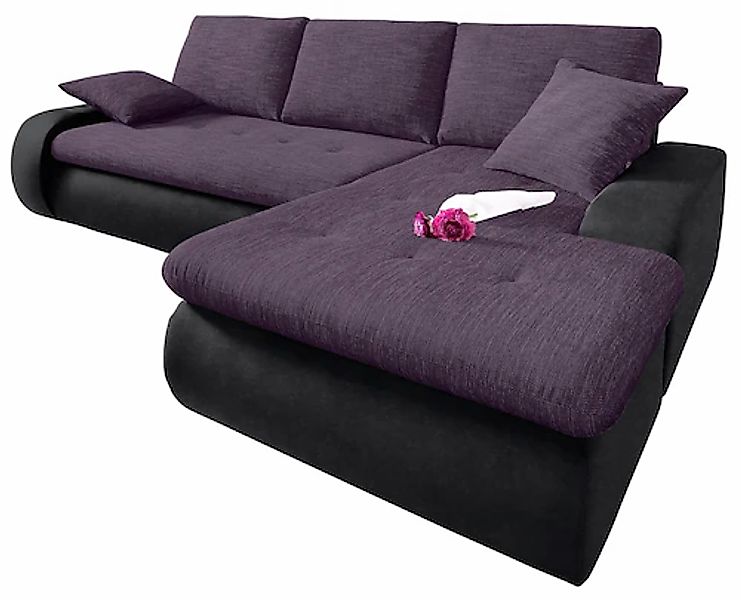 TRENDMANUFAKTUR Ecksofa »Indie, modern und bequem, Materialmix, L-Form«, wa günstig online kaufen