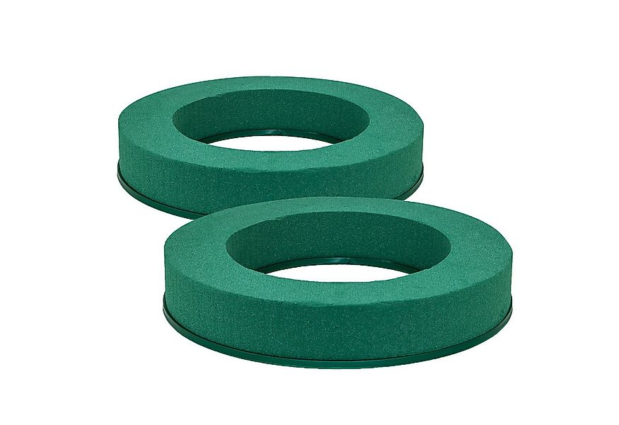 Creativery Bastelmoos, Nass Steckschaum Kranz 25cm mit ringförmiger Plastik günstig online kaufen