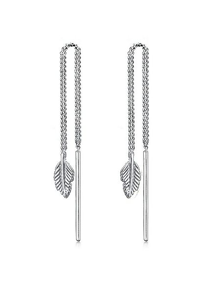 Elli Paar Ohrhänger Feder Boho Hippie Durchziehen 925 Silber, Feder günstig online kaufen