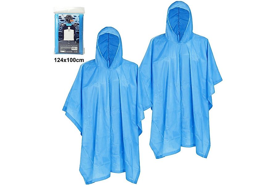 Koopman Regenponcho Regenmantel Regenumhang Regencape 124x100cm Blau 2er Se günstig online kaufen
