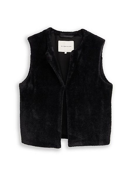 TOM TAILOR Strickweste Wohlfühlweste Feiner Haken-&-Öse-Verschluss als stil günstig online kaufen