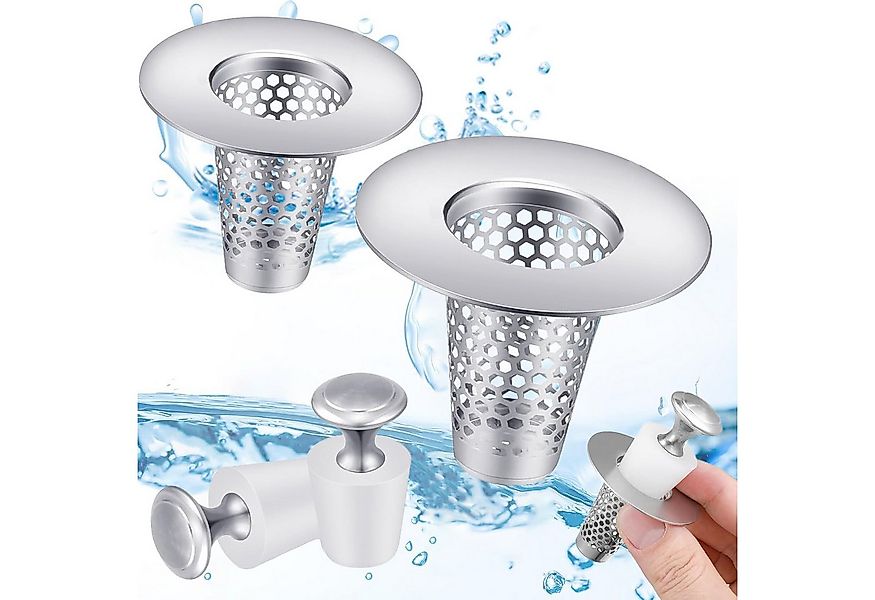 Refined Living Waschbeckenstöpsel 2er Abflussstopfen, Waschbeckenstöpsel 34 günstig online kaufen