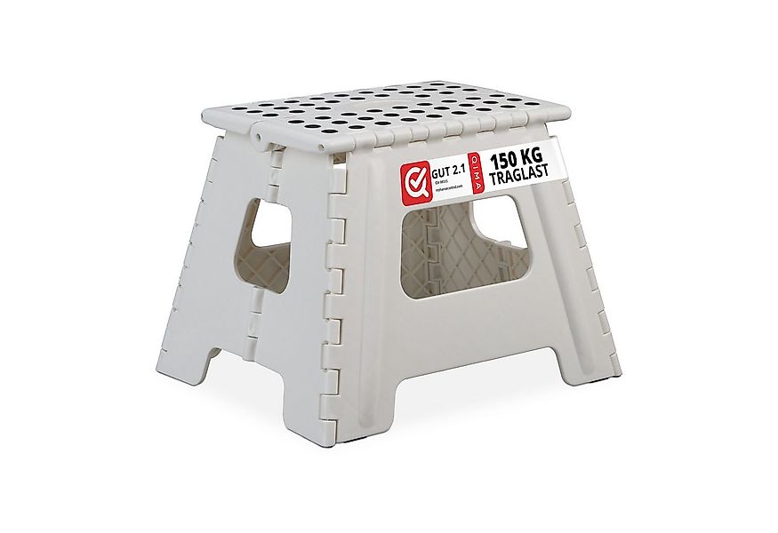 relaxdays Sitzhocker Klapphocker faltbar L, weiß günstig online kaufen