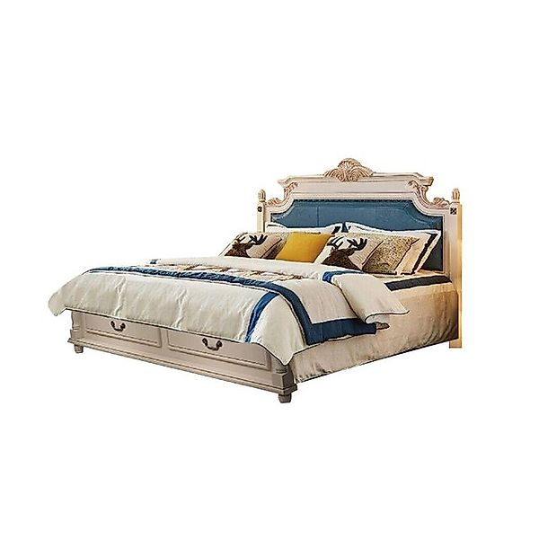 JVmoebel Bett Polster Doppelbett Betten Schlafzimmer Ehebett Leder Stil, Ma günstig online kaufen