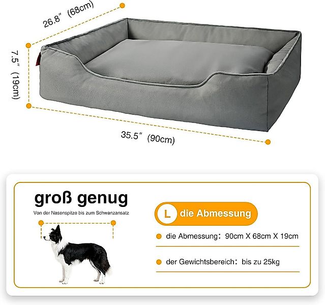 Zedelmaier Hundebett für mittelgroße und große Hunde Hundesofa Hundekissen günstig online kaufen