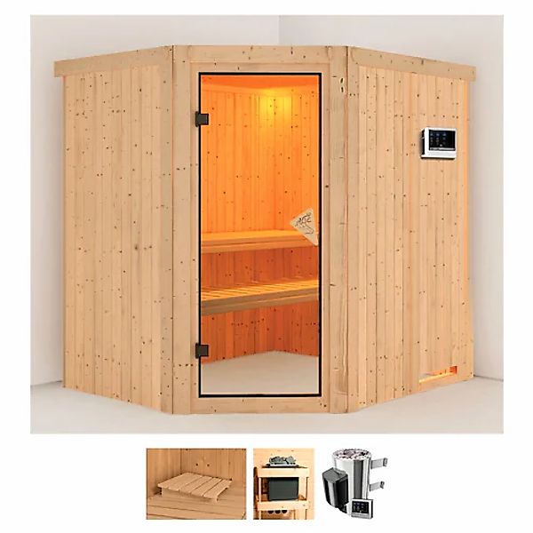 Karibu Sauna »Laila« Set, Ofen 3,6 kW externe Strg.easy günstig online kaufen