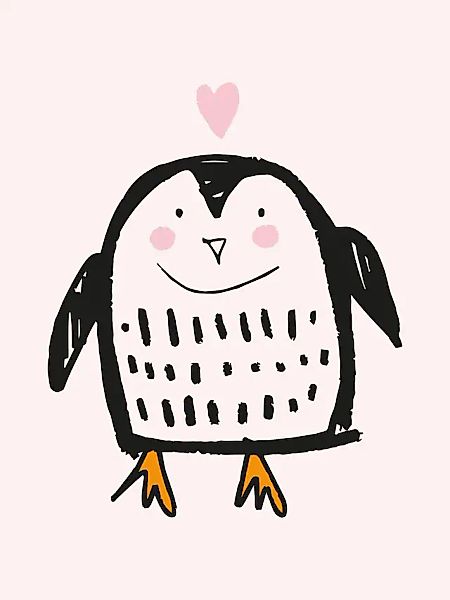 Lüttenhütt Leinwandbild »Pinguin« Herzen   Kind   Pinguine   Tiere   Wasser günstig online kaufen