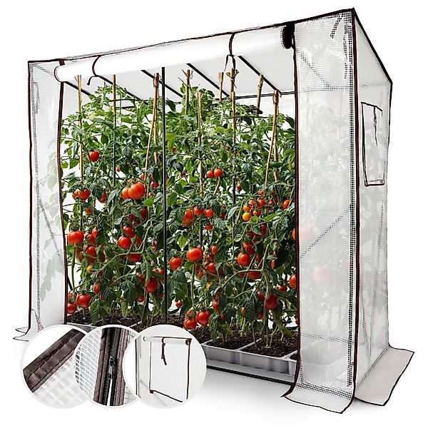 Arebos Tomatengewächshaus Treibhaus Frühbeet Foliengewächshaus mit günstig online kaufen