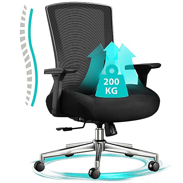 SeedWave Bürostuhl Schreibtischstuhl 200 kg mit günstig online kaufen