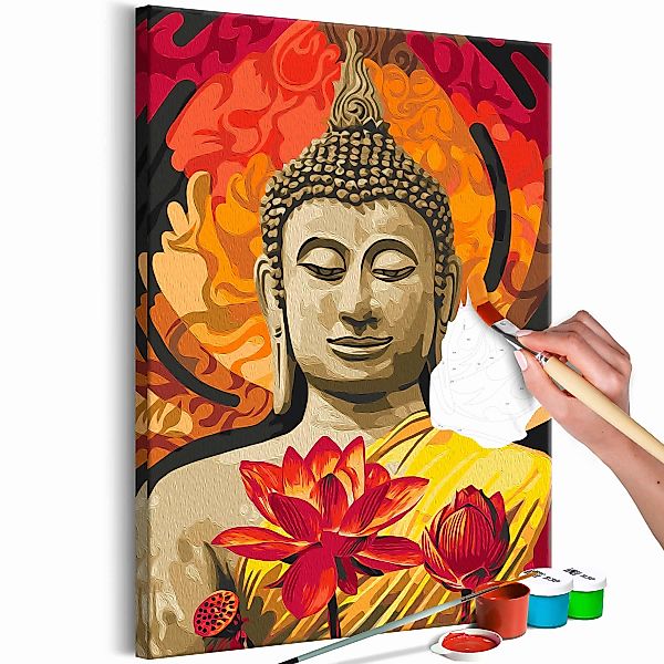 Malen nach Zahlen - Fiery Buddha günstig online kaufen