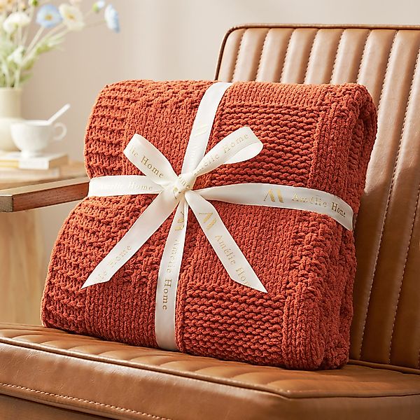 Amélie Home Tagesdecke Karierte Chenille Decke, günstig online kaufen