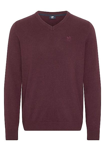 Polo Sylt Strickpullover mit V-Neck und Stickerei günstig online kaufen