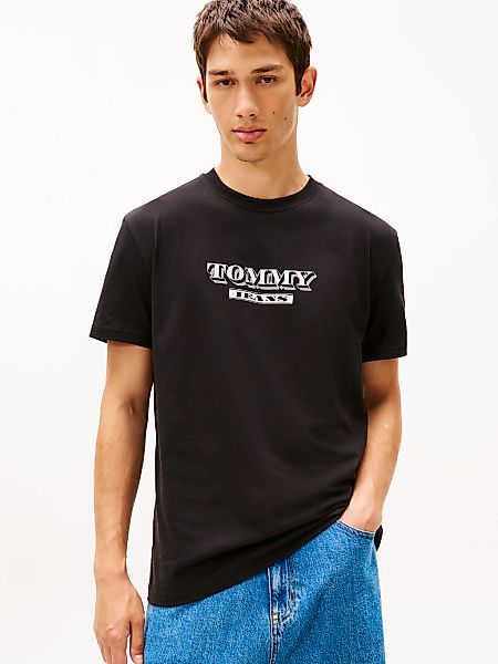 Tommy Jeans Rundhalsshirt "TJM BILLS FONT" regular fit, Rundhals, bedruckt günstig online kaufen