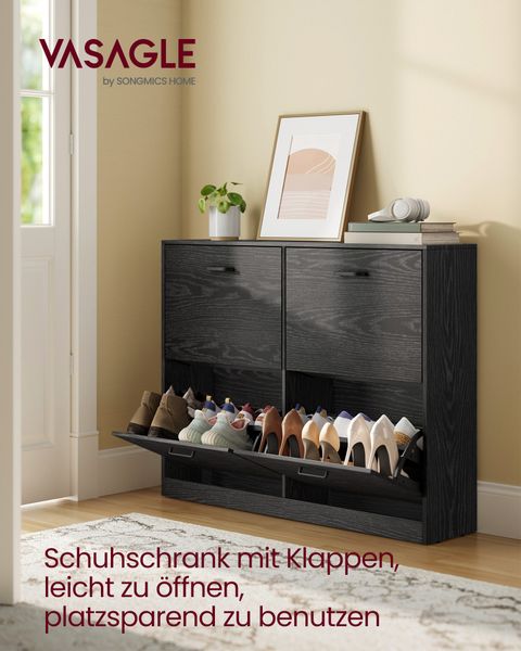 VASAGLE Schuhschrank Schuhschrank 4 Klappen, Schuhkipper,24 günstig online kaufen