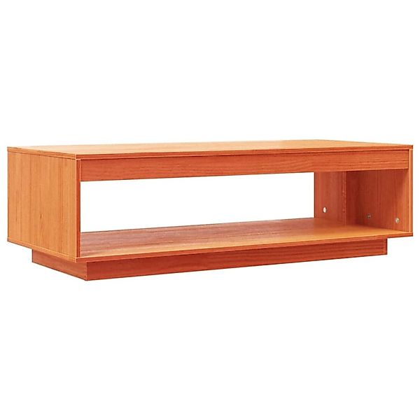 vidaXL Couchtisch Wachsbraun 110x50x33,5 cm Massivholz Kiefer 844135 günstig online kaufen