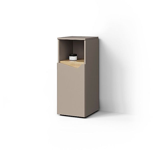 Livinity® Midischrank Timavo, Greige/Greige, 30 x 74.5 cm mit Tür und offen günstig online kaufen