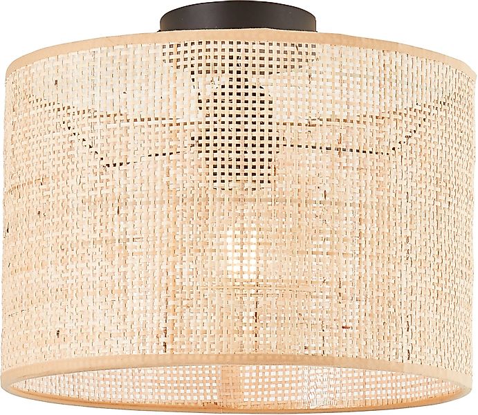 my home Deckenleuchte »Lianna« E27 1 Stk. E27, max. 40W, Rattangeflecht günstig online kaufen