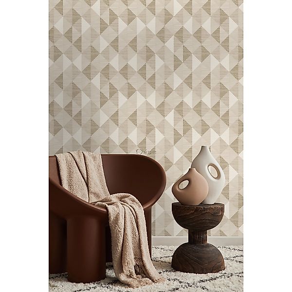 Origin Wallcoverings Strukturtapete 3D Grasmuster Sandbeige 50 x 900 cm 347 günstig online kaufen