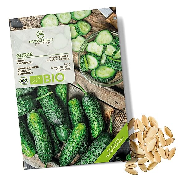 Growgreens Gemüsesamen BIO Gurken Samen (Vorgebirgstraube) günstig online kaufen