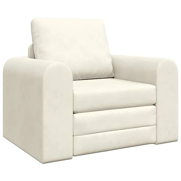 vidaXL Schlafsofa Creme 98 x 71 x 83 cm Samt 4106672 günstig online kaufen