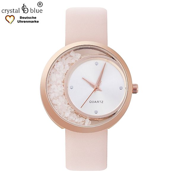 crystal blue Quarzuhr Damenuhr analog Armbanduhr günstig online kaufen