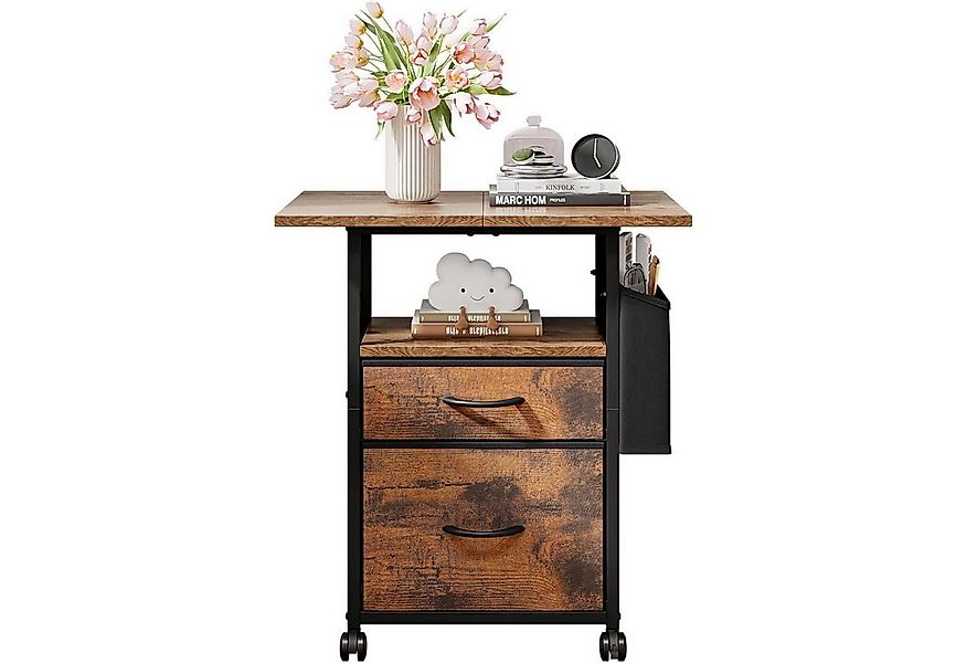 LuxusKollektion Beistelltisch Beistelltisch mit Rollen und 2 günstig online kaufen