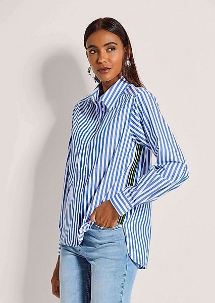 MADELEINE Langarmbluse Hemdbluse mit Streifenmuster Longbluse mit Hemdkrage günstig online kaufen