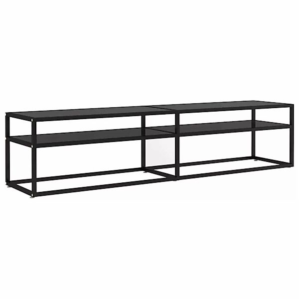 vidaXL TV-Schrank Schwarz 180x40x40,5 cm Hartglas günstig online kaufen