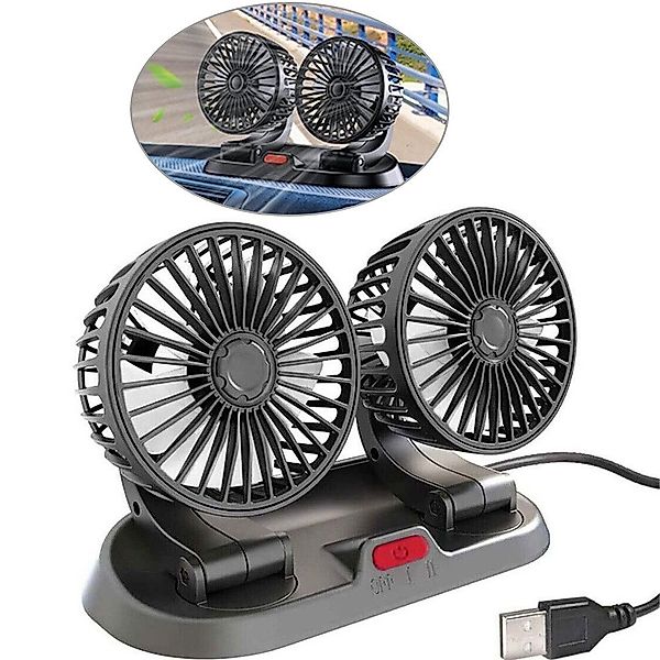 QUBEBU Mini USB-Ventilator Verstellbare Doppelkopf USB günstig online kaufen