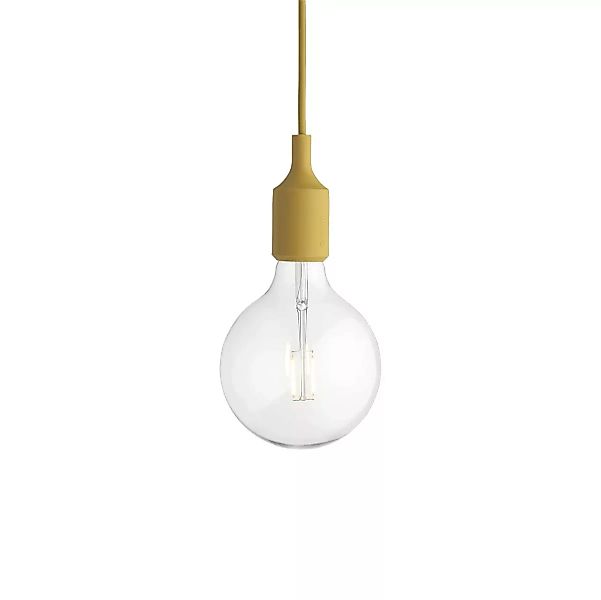 E 27 Lamp Pendelleuchte senfgelb günstig online kaufen