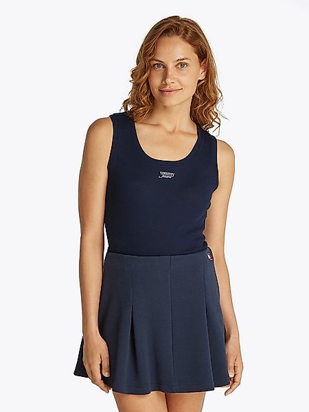 Tommy Jeans Tanktop TJW SLIM SCRIPT RIB TANK TOP mit Logostickerei günstig online kaufen