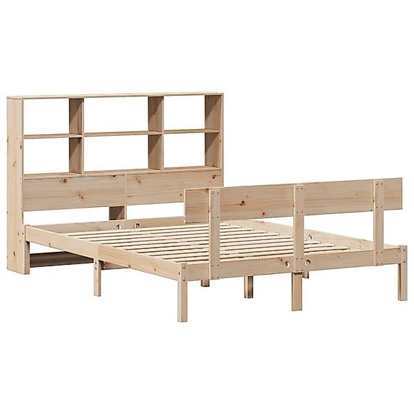 vidaXL Bett, Massivholzbett mit Regal ohne Matratze 120x200 cm Kiefer günstig online kaufen