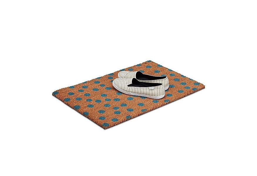 relaxdays Fußmatte Punkte, Höhe: 15 mm günstig online kaufen